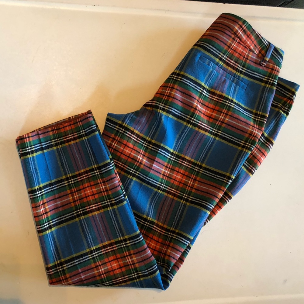 Women’s Boden tartan plaid cropped pants size 8US